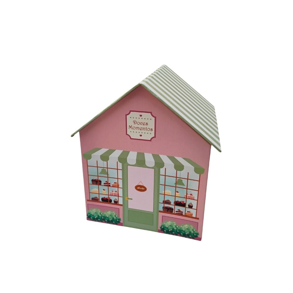 Caixa Rígida Cartonada Casinha Confeitaria - Imagem 3
