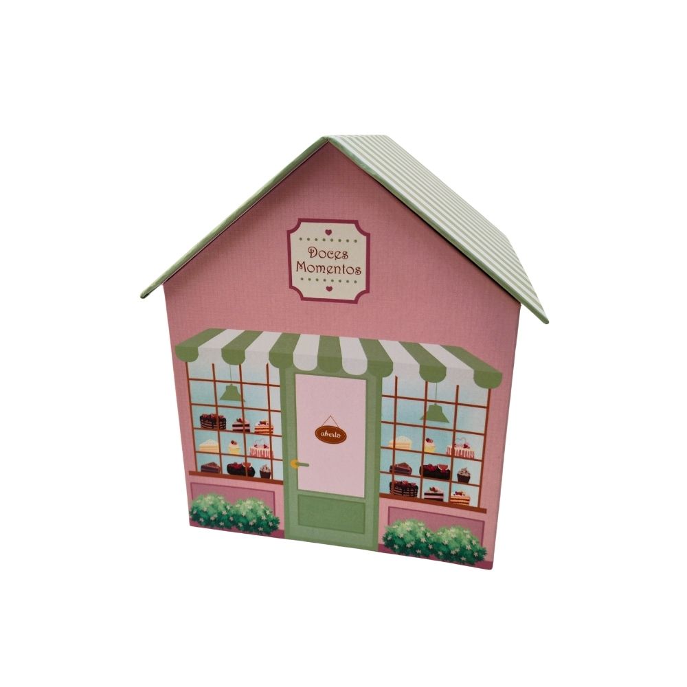 Caixa Rígida Cartonada Casinha Confeitaria